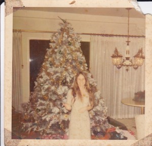 Me in 1971 in front of friends Xmas tree
